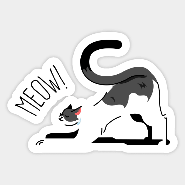 Cat in Playing Mood Sticker by spacemedia